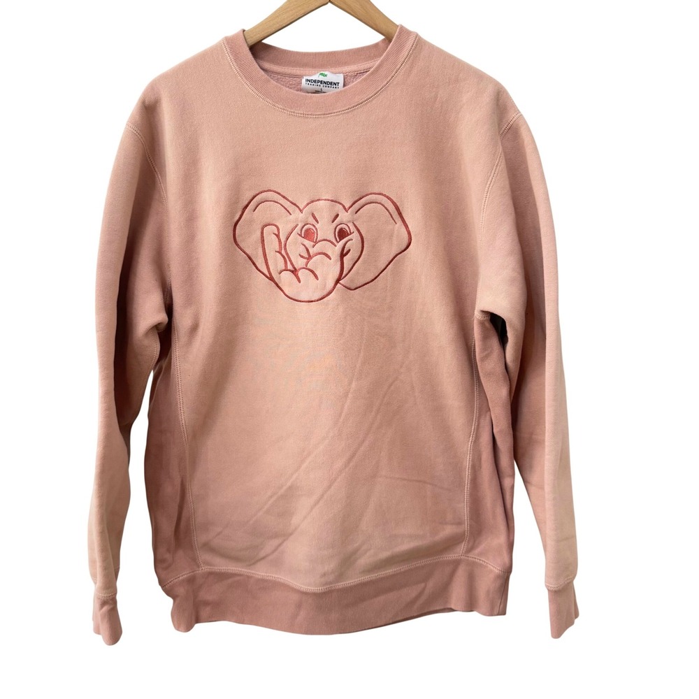Alabama‎ Big Al Sweatshirt Large Pink Elephant Graphic Heavyweight